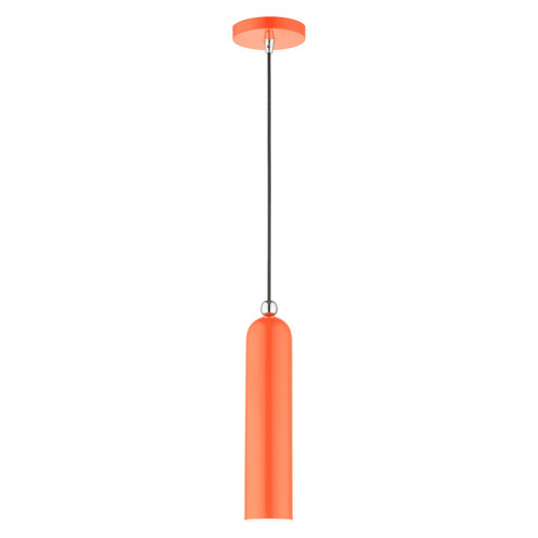 Ardmore One Light Pendant in Shiny Orange w/ Polished Chromes (107|46751-77)