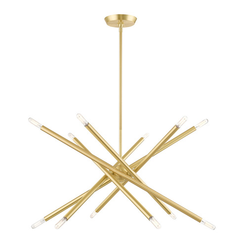 Soho 12 Light Chandelier in Satin Brass (107|46776-12)