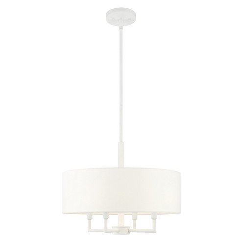 Meridian Four Light Chandelier in White (107|49374-03)