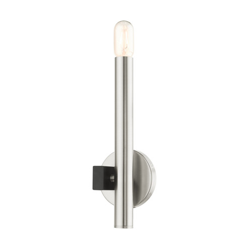 Helsinki One Light Wall Sconce in Brushed Nickel w/ Blacks (107|49991-91)