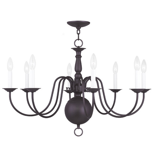 Williamsburgh Eight Light Chandelier in Bronze (107|5007-07)