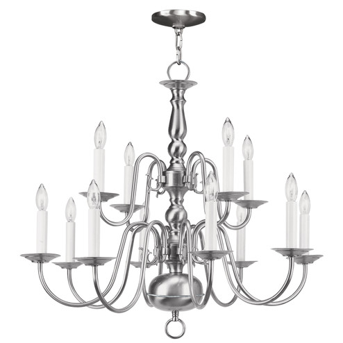 Williamsburgh 12 Light Chandelier in Brushed Nickel (107|5012-91)