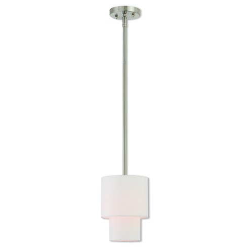 Meridian One Light Mini Pendant in Brushed Nickel (107|51040-91)