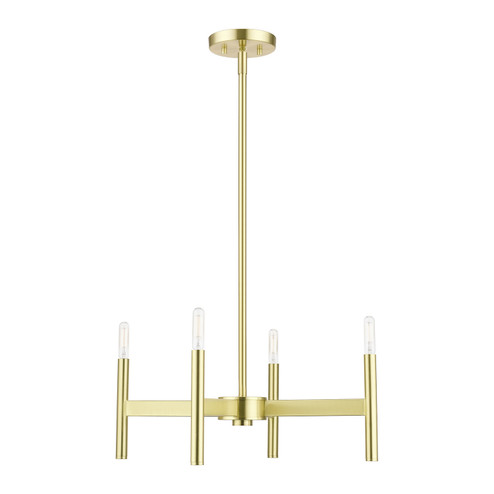 Copenhagen Four Light Chandelier in Satin Brass (107|51174-12)