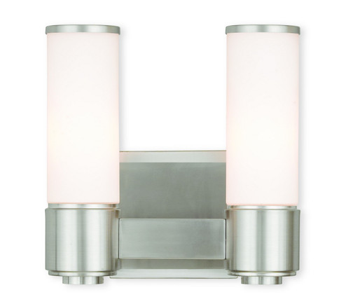 Weston Two Light Wall Sconce/ Bath Light in Brushed Nickel (107|52102-91)