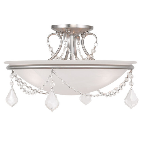 Chesterfield Three Light Ceiling Mount in Brushed Nickel (107|6524-91)