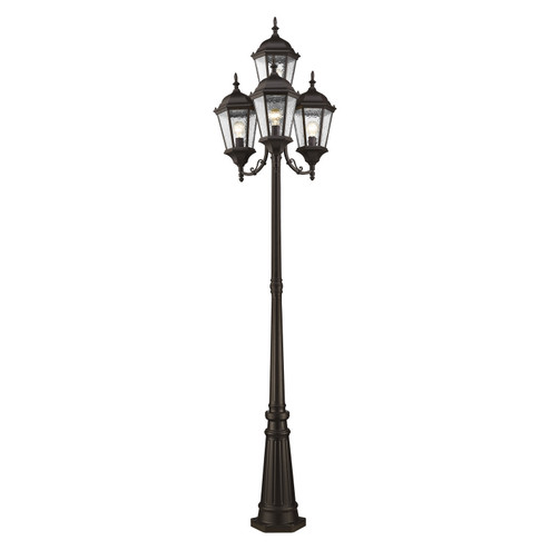Hamilton Four Light Outdoor Post Mount in Bronze (107|7557-07)