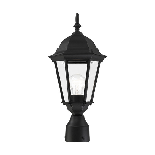 Hamilton One Light Outdoor Post Top Lantern in Textured Black (107|7558-14)