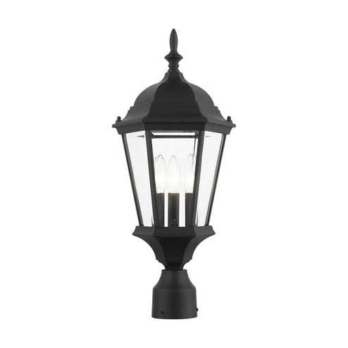 Hamilton Three Light Outdoor Post Top Lantern in Textured Black (107|7563-14)