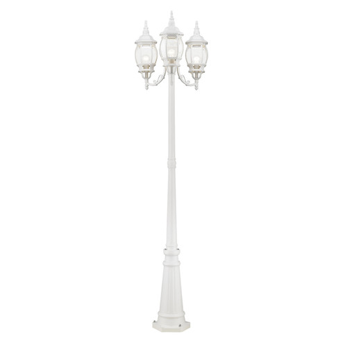 Frontenac Three Light Outdoor Post Mount in Textured White (107|7710-13)
