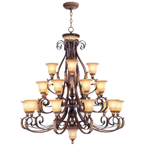 Villa Verona 23 Light Chandelier in Hand Applied Verona Bronze w/ Aged Gold Leafs (107|8569-63)