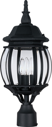 Crown Hill Three Light Outdoor Pole/Post Lantern in Black (16|1035BK)