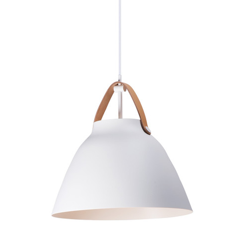 Nordic One Light Pendant in Tan Leather / White (16|11356TNWT)