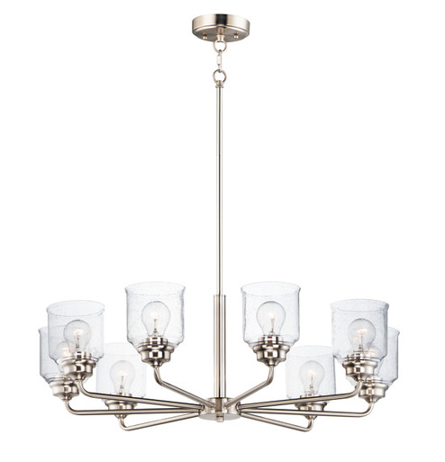 Acadia Eight Light Chandelier in Satin Nickel (16|12268CDSN)