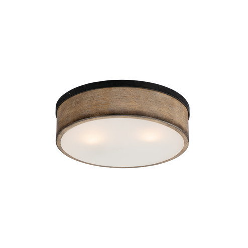 Franklin Two Light Flush Mount in Driftwood / Black (16|14440DWBK)