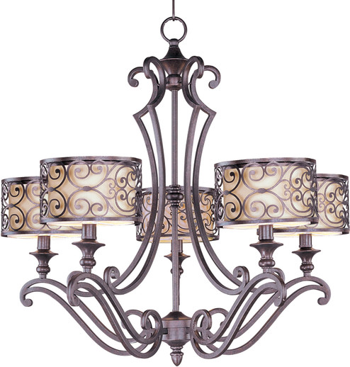 Mondrian Five Light Chandelier in Umber Bronze (16|21155WHUB)