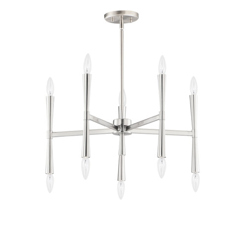 Rome Ten Light Chandelier in Satin Nickel (16|24625SN)