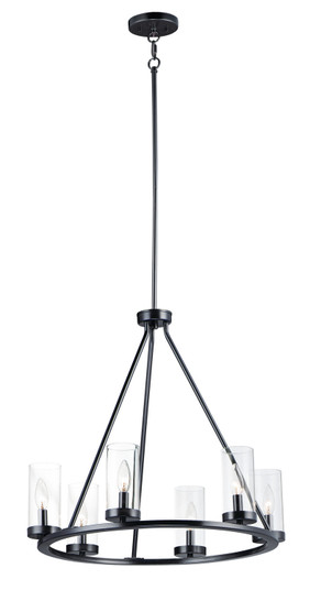 Sentinel Six Light Chandelier in Black (16|25255CLBK)