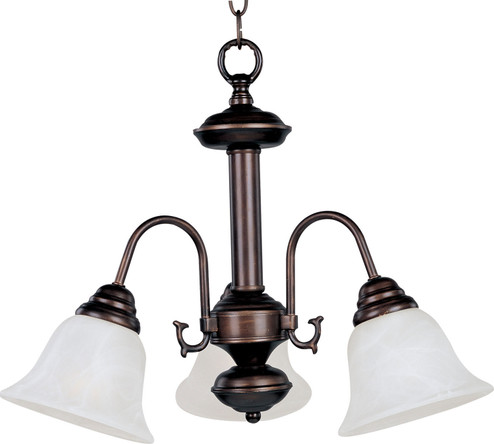 Malaga Three Light Chandelier in Oil Rubbed Bronze (16|2697MROI)