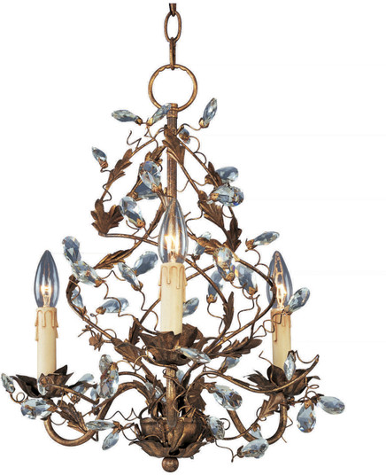 Elegante Three Light Chandelier in Etruscan Gold (16|2850EG)