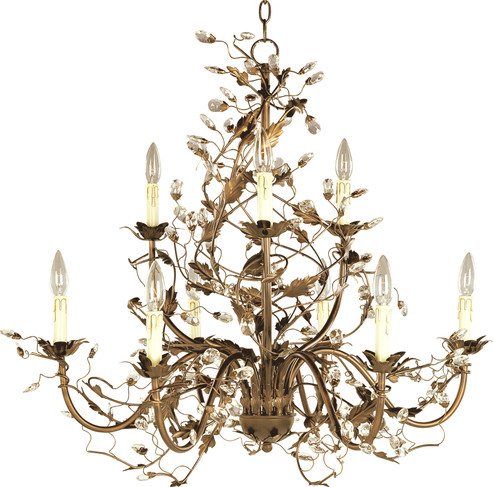 Elegante Nine Light Chandelier in Etruscan Gold (16|2852EG)