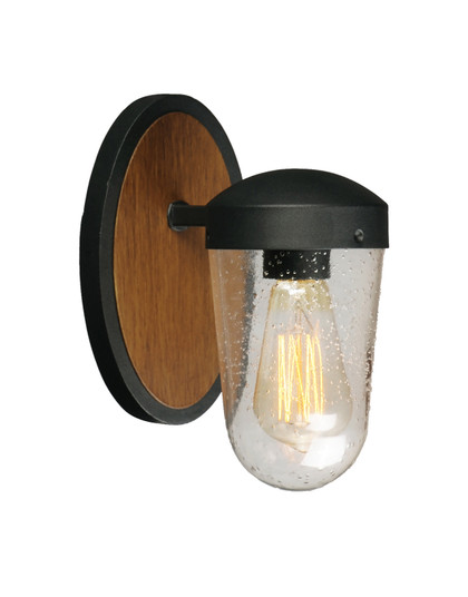 Lido One Light Outdoor Wall Lantern in Antique Pecan / Black (16|30011CDAPBK)