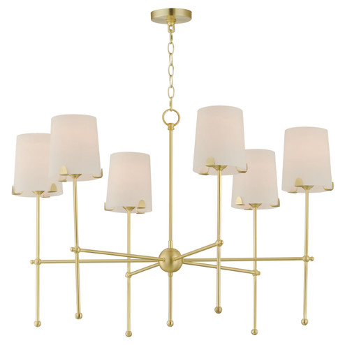 Huntington Six Light Chandelier in Satin Brass (16|32366WTSBR)