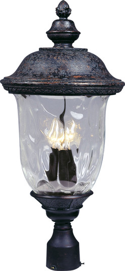 Carriage House DC Three Light Outdoor Pole/Post Lantern in Oriental Bronze (16|3420WGOB)