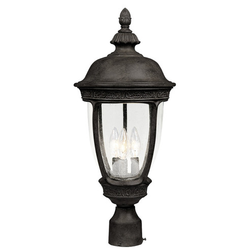 Knob Hill DC Three Light Outdoor Pole/Post Lantern in Sienna (16|3461CDSE)