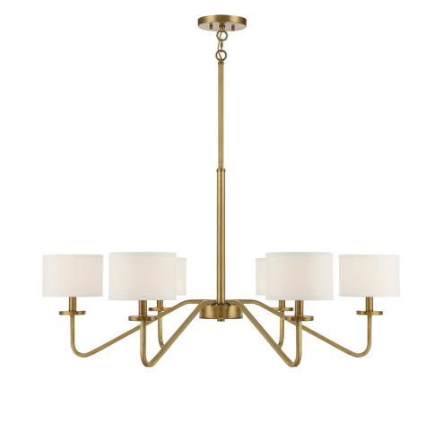 Six Light Chandelier in Natural Brass (446|M10092NB)