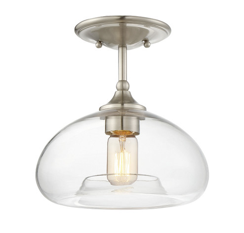 Msemi One Light Semi-Flush Mount in Brushed Nickel (446|M60017BN)