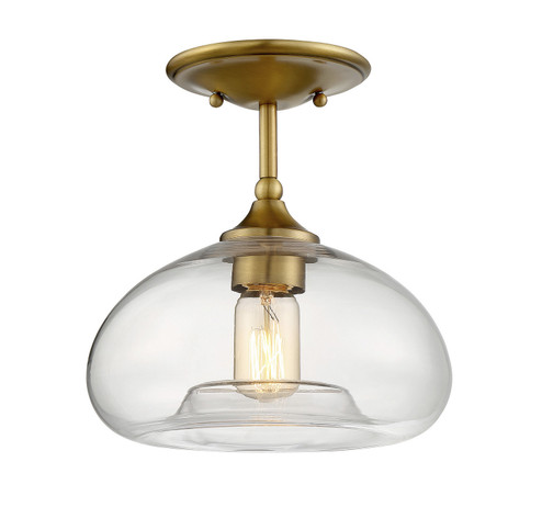 Msemi One Light Semi-Flush Mount in Natural Brass (446|M60017NB)