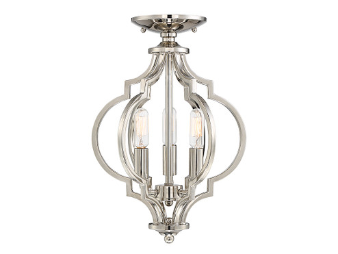 Msemi Three Light Convertible Semi-Flush/Pendant in Polished Nickel (446|M60055PN)