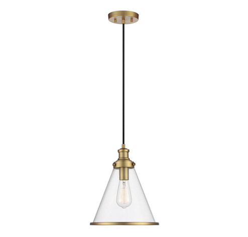 One Light Pendant in Natural Brass (446|M70121NB)