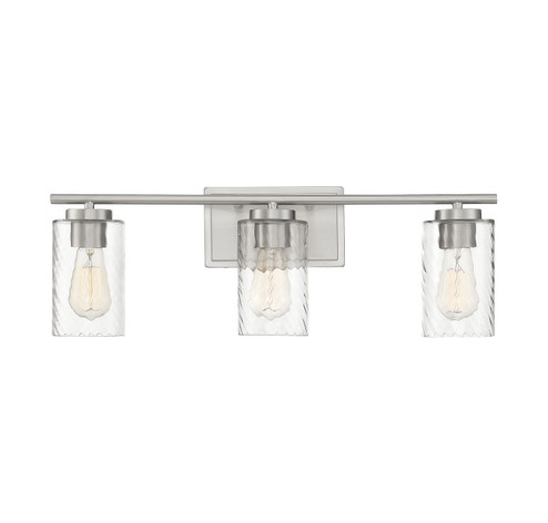 Mbath Three Light Bathroom Vanity in Brushed Nickel (446|M80038BN)