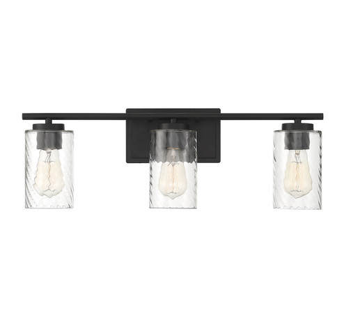 Mbath Three Light Bathroom Vanity Light in Matte Black (446|M80038MBK)