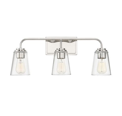Mbath Three Light Bathroom Vanity in Polished Nickel (446|M80044PN)