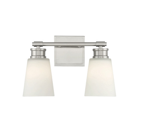 Two Light Bathroom Vanity in Brushed Nickel (446|M80054BN)