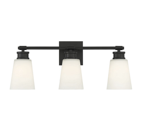 Three Light Bathroom Vanity in Matte Black (446|M80055MBK)