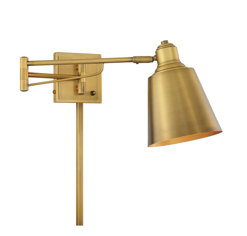 Mscon One Light Wall Sconce in Natural Brass (446|M90047NB)