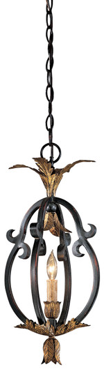 Montparnasse One Light Mini Pendant in French Coal W/ Gold Leaf Highl (29|N6103-20)