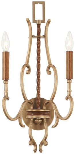Magnolia Manor Two Light Wall Sconce in Pale Gold w/Distressed Bronze (29|N6550-690)