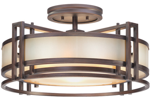 Underscore Three Light Semi Flush Mount in Cimarron Bronze (29|N6964-1-267B)
