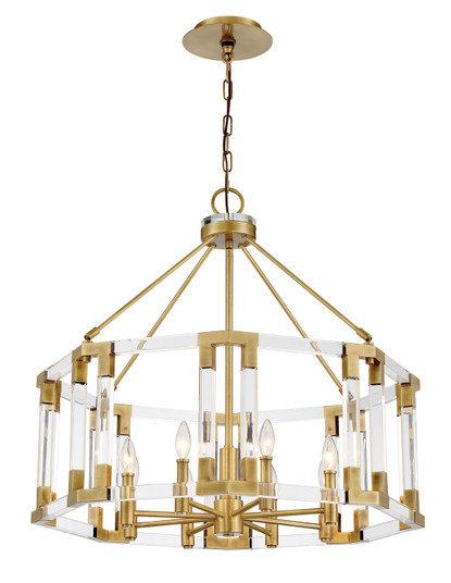 Prima Vista Eight Lights Chandelier in Aged Antique Brass (29|N7358-790)