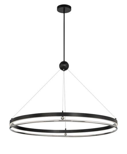 Grande Illusion LED Pendant in Coal W/ Polished Nickel Highli (29|N7995-572-L)