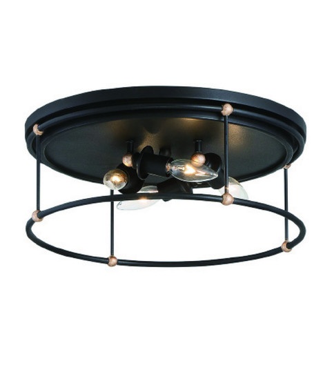 Westchester County Four Light Flush Mount in Sand Coal w/Skyline Gold Leaf (7|1040-677)