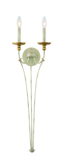 Westchester County Two Light Wall Sconce in Farmhouse White w/Gilded Gold Leaf (7|1042-701)