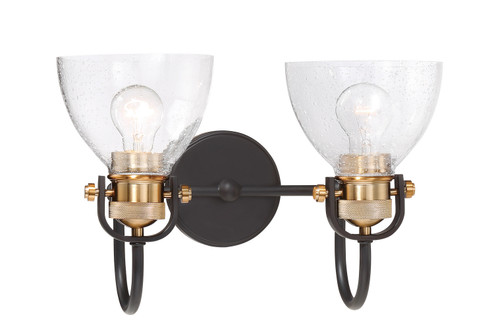 Monico Two Light Bath in Bronze w/Brass (7|3362-416)