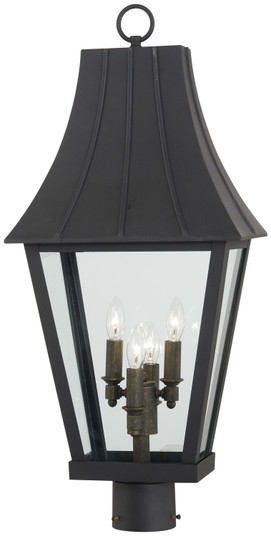 Chateau Grande Four Light Outdoor Post Mount in Sand Coal w/Gold (7|72786-66G)