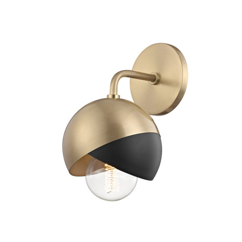 Emma One Light Wall Sconce in Aged Brass/Black (428|H168101-AGB/BK)